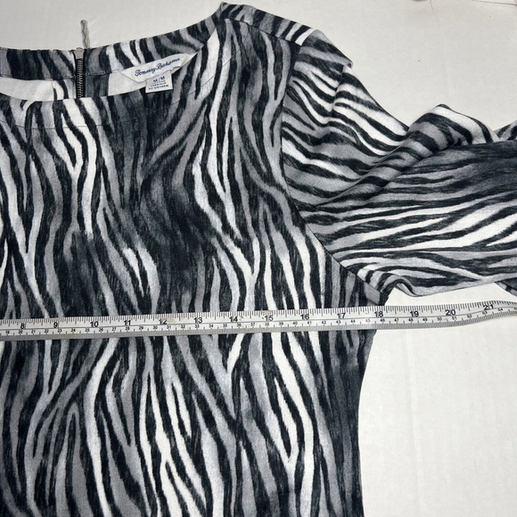 Tommy Bahama Women's Darcy Zesty Zebra Dress 3/4 Length Sleeve Stretch Sz M - Picture 12 of 14